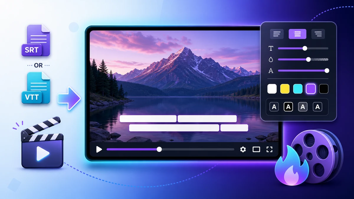 Burn SRT/VTT Subtitles into a Video